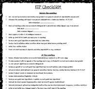 iep checklist