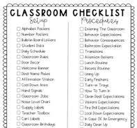 new teacher checklist