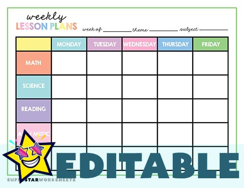 free kindergarten curriculum lesson plans