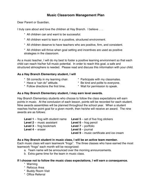 music lesson plans for elementary students