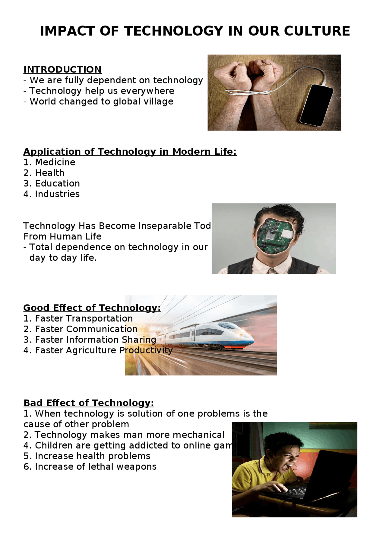 effect of technology in our life