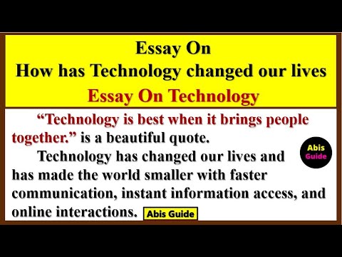 essay about how technology changed our lives